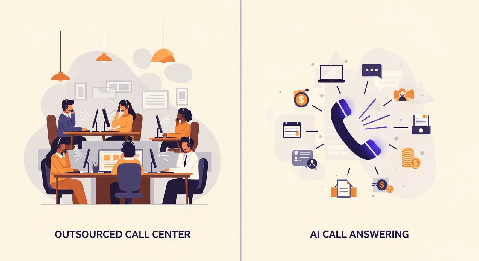 AI telefónny asistent vs. externé call centrum pre malé firmy