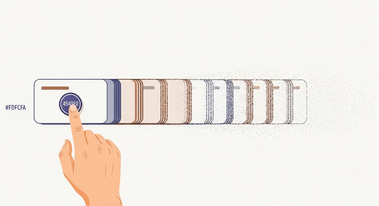 Redakční plochá ilustrace časové osy naskládaných dokumentových karet, které s přibývajícím stářím zleva doprava blednou a rozpadají se v prach, přičemž jedna ruka na jedné z karet mačká úhledné tlačítko smazat, klidná tlumená paleta, krémově bílé pozadí, bez čitelného textu v obrázku.