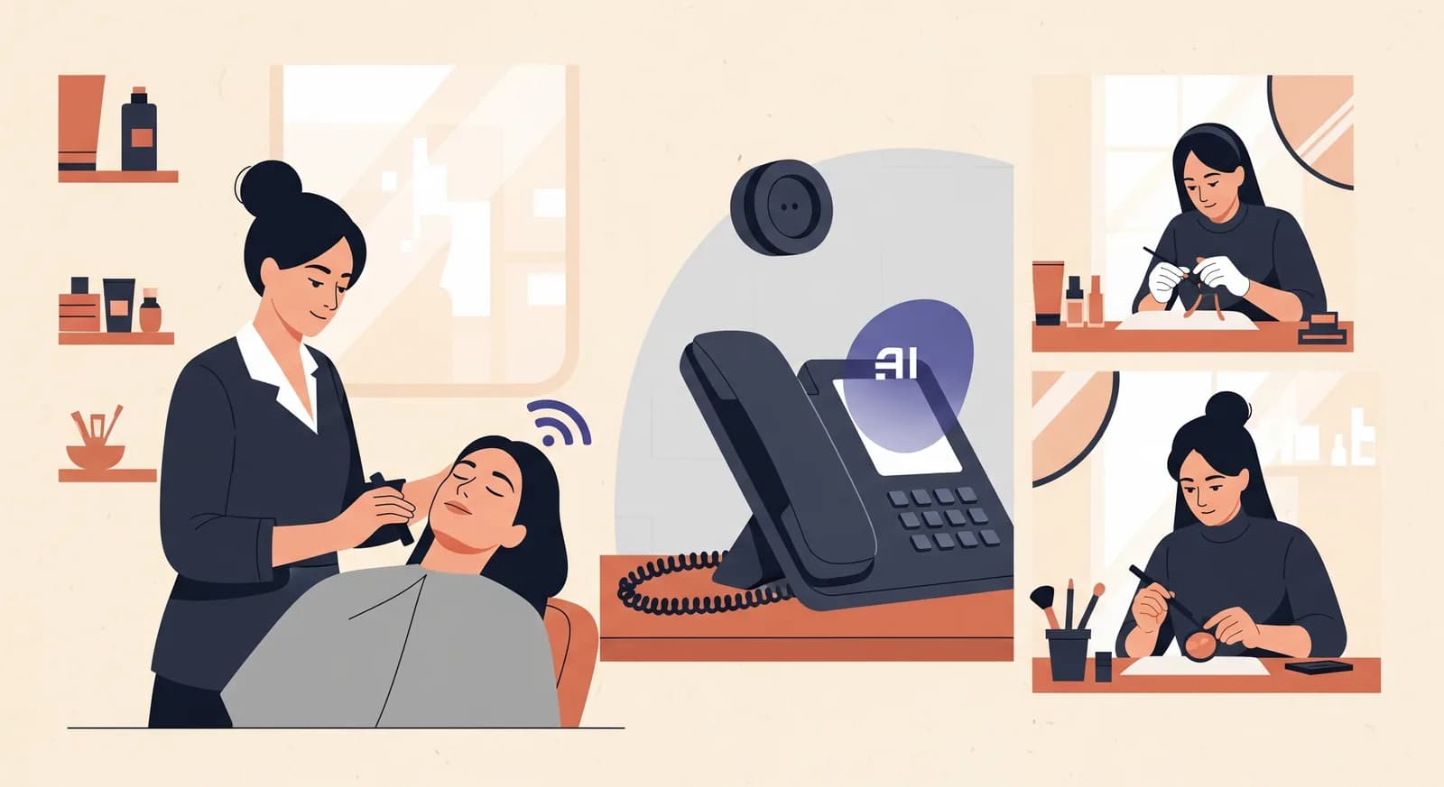 AI-receptionist til skønhedssalon, negle og kosmetik: en praktisk drejebog